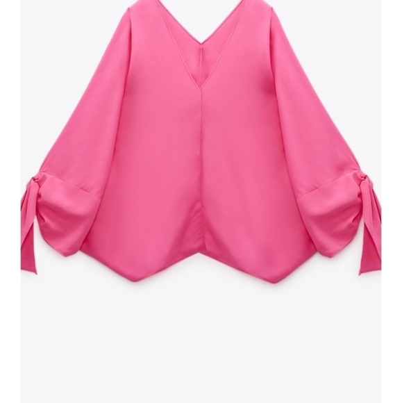 ZARA fluid tied blouse - Picture 3 of 8